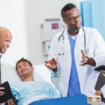 Doctor Checking patience along with guide team about all the process